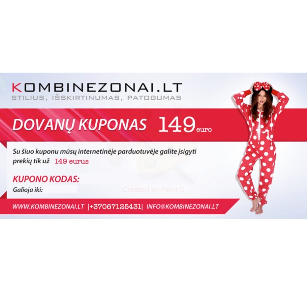 Dovanų kuponas 149 eurai