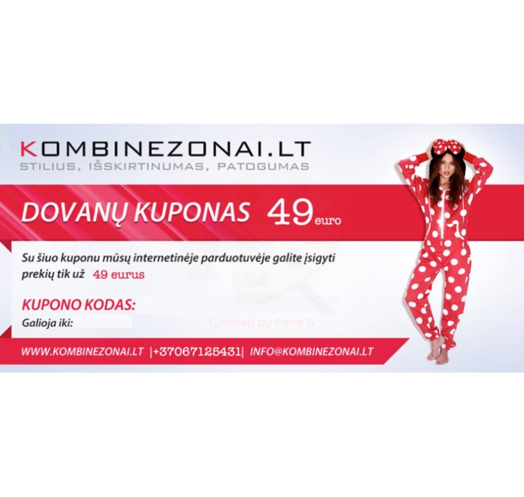 Dovanų kuponas 49 eurai