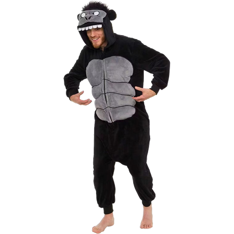 Suaugusiųjų kigurumi kostiumas – Gorila